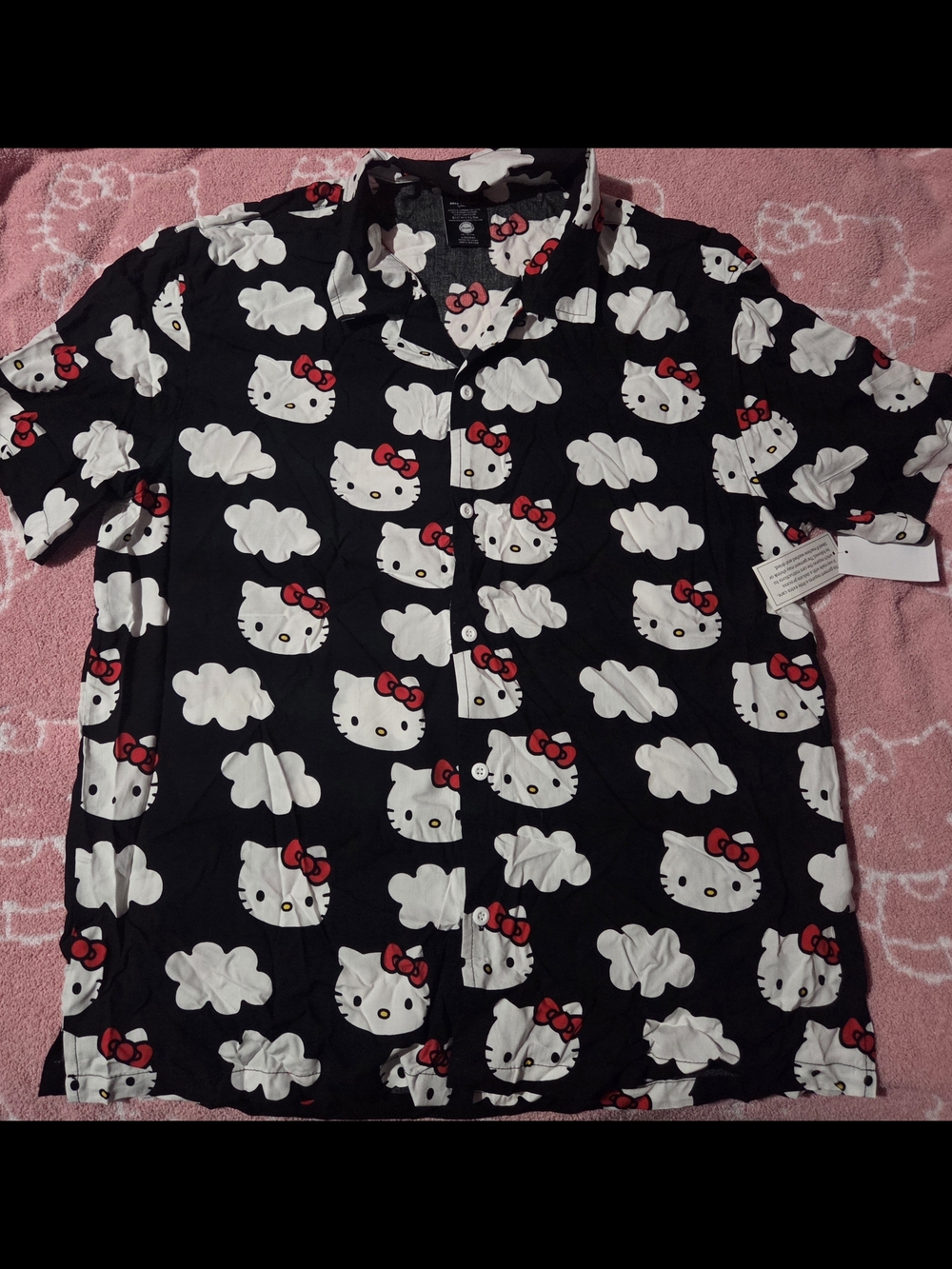 Sanrio Hello Kitty Black Shirt with Red and White Accents